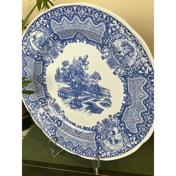 Vintage SPODE England Blue Room Collection  10.5"  Dinner Plate "Seasons" - Picture 2 of 10